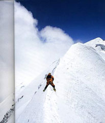 Shishapangma Book - Himalayan Quest: Ed Viesturs on the 8,000-Meter Giants - Shishapangma Ridge between Central and Main Summits